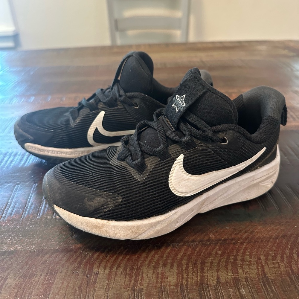 Nike Kids Black and White Athletic Sneakers
